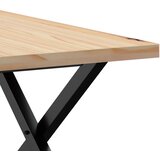  Stolić za kavu X-oblika 60x60x40,5 cm od borovine i čelik | shoptok.hr