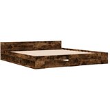  Okvir kreveta s ladicama boja hrasta 200x200 cm | Eponuda.com