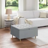 Stolica s dugmadi Svijetlo siva 80 x 80 x 45 cm tkanina | shoptok.hr