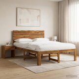  Krevetni okvir s uzglavljem ROSTOCK Prirodna 140 x 190 cm | shoptok.hr
