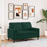  Dvosjed s ukrasnim jastucima tamnozeleni 120 cm baršunasti | shoptok.hr