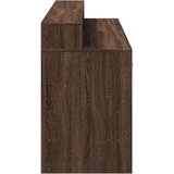 vidaXL Pisalna miza z LED lučkami rjavi hrast 160x55x91 cm inž. les | Shoptok.si