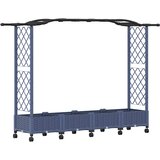  Povišeni krevet s mrežom i krovom Siva 207 x 40 x 129 cm PP | Eponuda.com