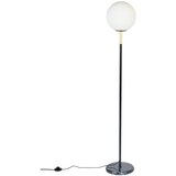 Zuiver Črno-bela stoječa svetilka s steklenim senčilom (višina 145 cm) Orion – u
