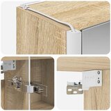  Kupaonski ormar s ogledalom Sonoma hrast 73.5 x 15.5 x 70 cm | shoptok.hr