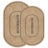 Mila Home Crne/smeđe kupaonske prostirke u setu 2 kom 60x90 cm Jute Look – Cijene