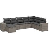 Maison Chic Seti vrtnega pohištva - Vrtna garnitura - Vrtni pohištvo set 8-delna z blazinami siv poli ratan, (21799391) | Shoptok.si
