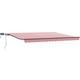  Ručno uvlačna tenda s LED crvenim i bijelim prugama 400x300 cm | shoptok.hr