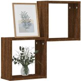 vidaXL Zidne kockaste police 2 kom smeđi hrast 30x15x30 cm | shoptok.hr