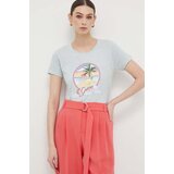 Guess Bombažna kratka majica zelena barva | Shoptok.si