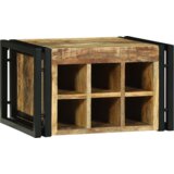 vidaXL Stalak za vino 46x35x27.5 cm Čvrsto drvo Hrapavo mango | shoptok.hr