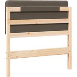  Tapecirani uzglavlje Smeđa i taupe 75 cm Čvrsto borovo drvo | shoptok.hr