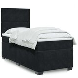 vidaXL box spring krevet s madracem crni 80 x 200 cm baršunasti | shoptok.hr