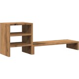 vidaXL Stojalo za monitor z organizatorjem artisian hrast inž. les | Shoptok.si
