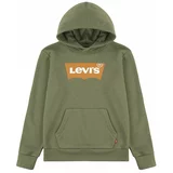 Levi's Otroški pulover zelena barva, s kapuco