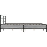  Posteljni okvir siva sonoma 180x200 cm inž. les in kovina, (21166088) | Shoptok.si