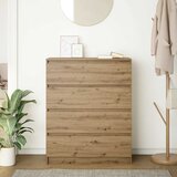 Komoda boja hrasta artisan 80x35x99 cm konstruirano drvo | shoptok.hr