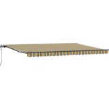 vidaXL Automatska uvlačiva tenda zeleni i žuti 500x300 cm, Tenda zamjenskog platna za okvir 5x3 m zeleni i žuti | shoptok.hr
