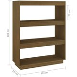 vidaXL knjižna omara za razdelitev prostora medeno rjava 80x35x103 cm | Shoptok.si