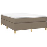  Okvir za krevet s oprugom smeđesivi 140x200 cm od tkanine | Eponuda.com