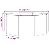 vidaXL Sadilica Crna 90 x 90 x 35 cm Čelik | shoptok.hr