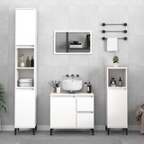 The Living Store Kopalniška omarica bela 30x30x100 cm inženirski les - Kopalniška Omarica, (21436604) Cene