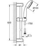 Grohe Tempesta 100 tuš set sa kliznom šipkom 2 mlaza 26162001 | ePonuda.com