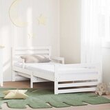 vidaXL Konstrukcija postelje z vzmetnico z vzglavjem Bela 80 x 200 cm, (5000084625) | Shoptok.si