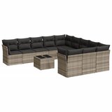 Maison Chic Seti vrtnega pohištva - Vrtna garnitura - Vrtni pohištvo set 12-delna z blazinami siva poli ratan, (21810133) | Shoptok.si