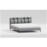 Ropez Svijetlo sivi tapecirani bračni krevet s podnicom 140x200 cm Tulsa – | shoptok.hr