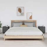  Noćni ormarići 2 kom sivi 40 x 34 x 45 cm od masivne borovine | shoptok.hr