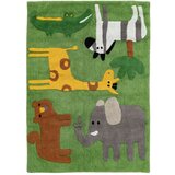 Ixia Zelena pralna bombažna otroška preproga 100x135 cm Animals – | Shoptok.si