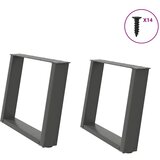 Furnova Noge kavne mizice U-oblika 2 kosa antracit 70x(42-43)cm jeklo, (21914773) Cene