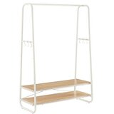 Songmics industrijski cevni obešalnik za oblačila, hrast in smetana RGR112W09, (21389206) | Shoptok.si