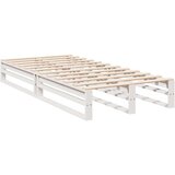  Knjižna postelja brez vzmetnice bela 100x200 cm trdna borovina | Shoptok.si