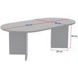 Kalune Design Bijeli stolić za kavu u mat dekoru 60x119 cm Sable – | shoptok.hr