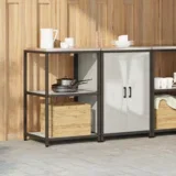 kuhinjski set za pohranu 2 pcs srebrna 120 x 50 x 92 cm