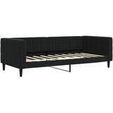  Dnevni krevet na razvlačenje crni 90 x 190 cm baršunasti | shoptok.hr