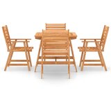  3-dijelni vrtni blagovaonski set od masivnog bagremovog drva Smeđa | shoptok.hr