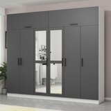 Hanah home kale - 5250 anthracitewhite wardrobe | ePonuda.com