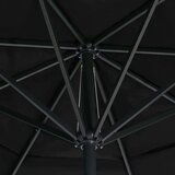  Zunanji senčnik z aluminijastim drogom 500 cm črn | Shoptok.si