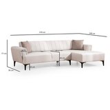 Atelier Del Sofa ugaona garnitura Hamlet Right Ecru | ePonuda.com