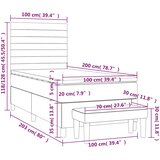Box spring krevet s madracem crni 100x200 cm baršunasti | shoptok.hr