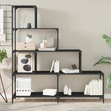  Regal za knjige 4 razine crni 139x33,5x149 cm konstruirano drvo | shoptok.hr