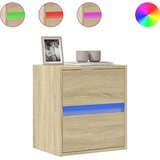 vidaXL Stenska TV omarica z LED lučkami sonoma hrast 41x31x45 cm | Shoptok.si
