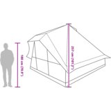 vidaXL Družinski Šotor Tipi Sivo in Oranžno 10-Oseba Vodoodporen | Shoptok.si