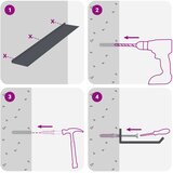  Lebdeća polica Zidne 4 pcs Antracit 100 x 18 x 2,5 cm Čelik | shoptok.hr