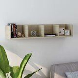  Zidna polica za CD-ove boja hrasta 100 x 18 x 18 cm drvena | Eponuda.com
