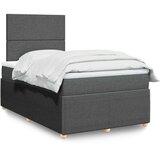  Krevet box spring s madracem tamnosivi 120 x 190 cm tkanina | shoptok.hr