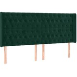  LED uzglavlje tamnozeleno 183 x 16 x 118/128 cm baršunasto | shoptok.hr